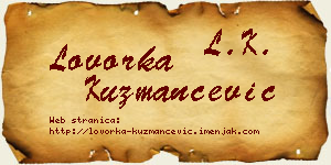 Lovorka Kuzmančević vizit kartica